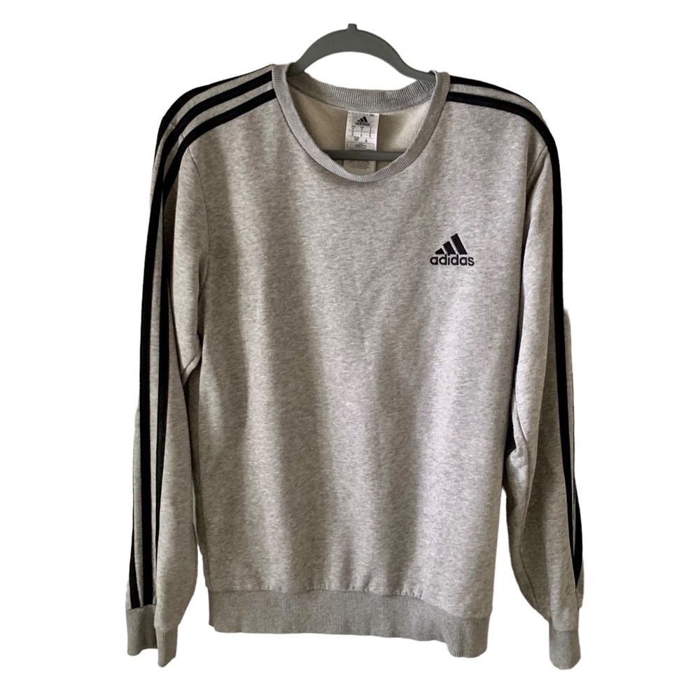 Adidas Women’s Essential 3- Stripes Sweatshirt Gray Size S